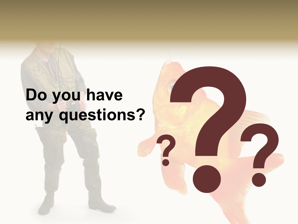 Leisure Gold Fish Hunting PowerPoint Template