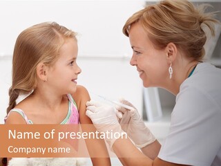 Needle Smile Girl PowerPoint Template