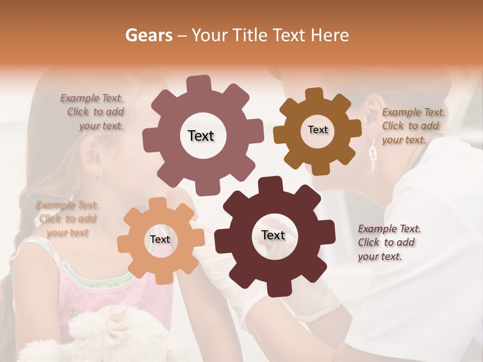 Needle Smile Girl PowerPoint Template
