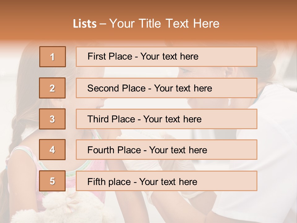 Needle Smile Girl PowerPoint Template