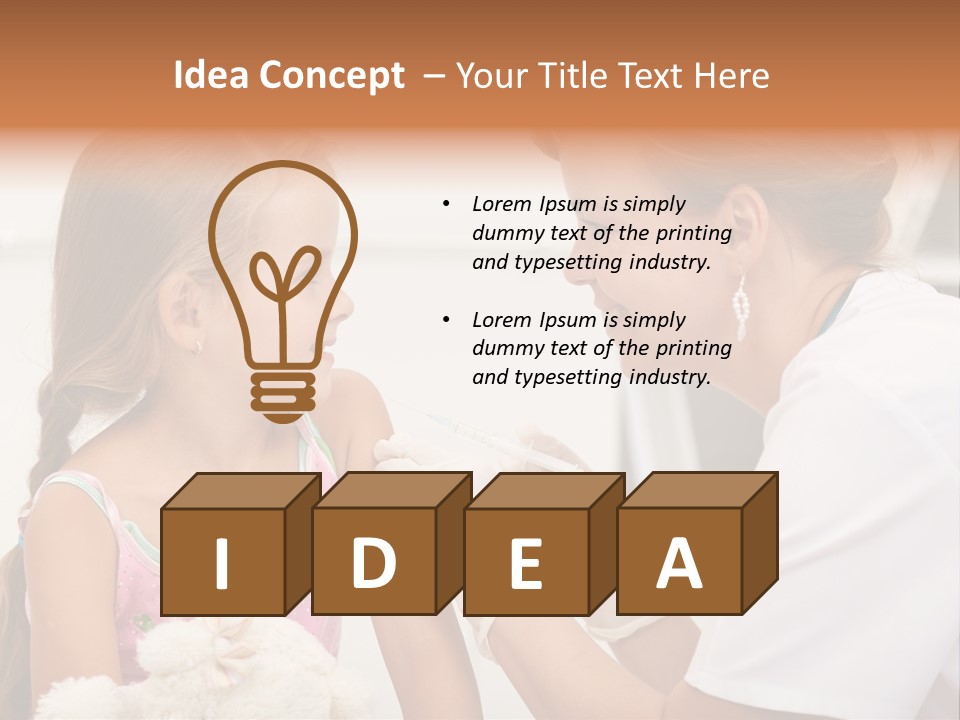 Needle Smile Girl PowerPoint Template