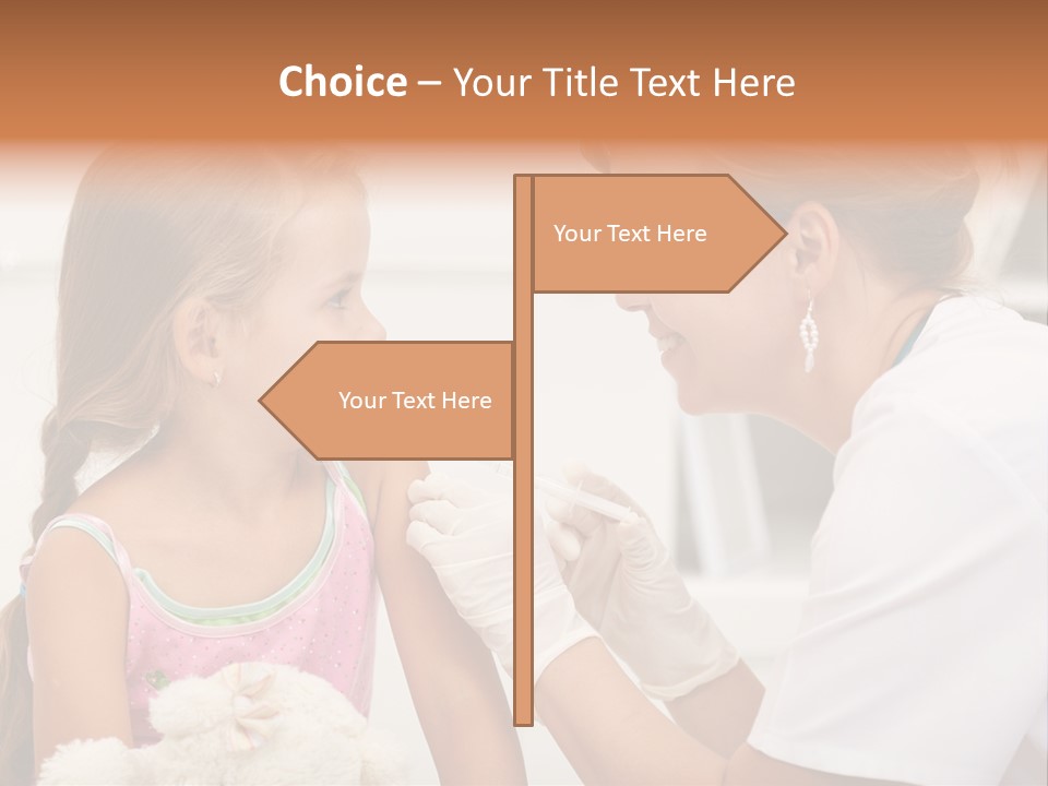 Needle Smile Girl PowerPoint Template