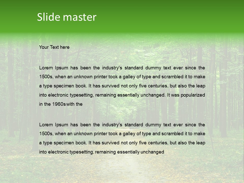 Environment Scene Pine PowerPoint Template