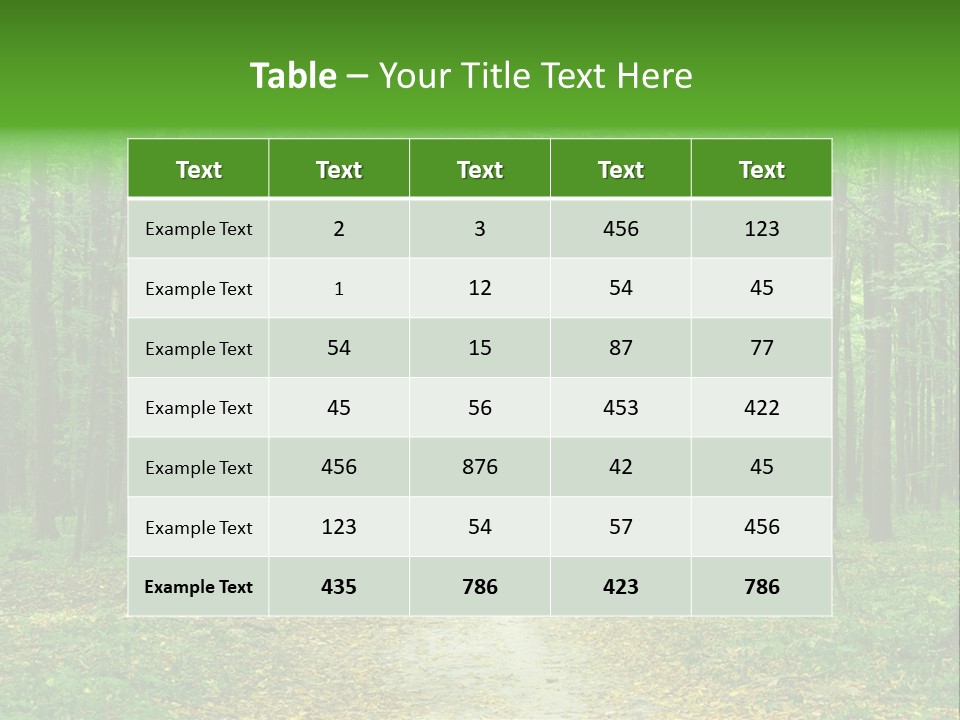 Environment Scene Pine PowerPoint Template