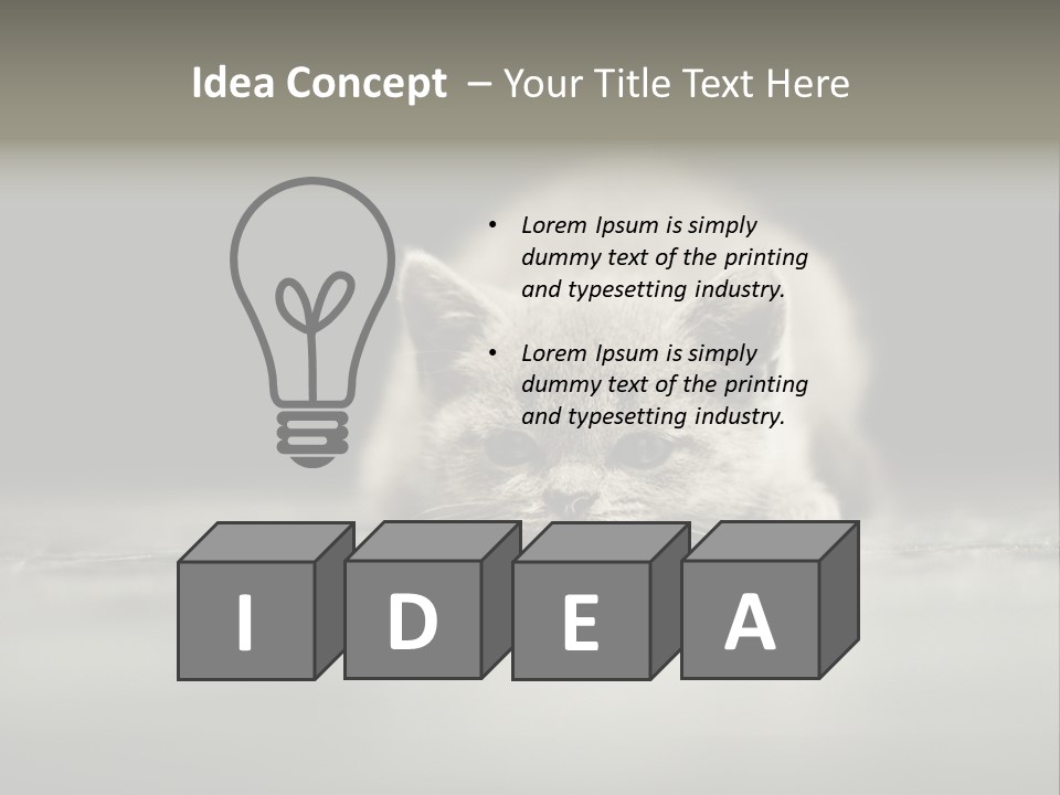 Puss Indoor Beauty PowerPoint Template