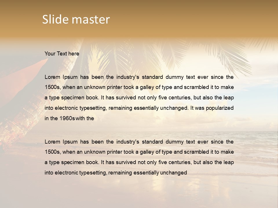 Blue Dawn Tree PowerPoint Template