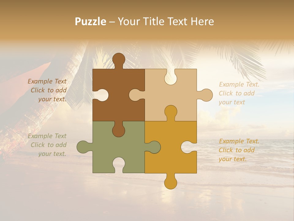 Blue Dawn Tree PowerPoint Template