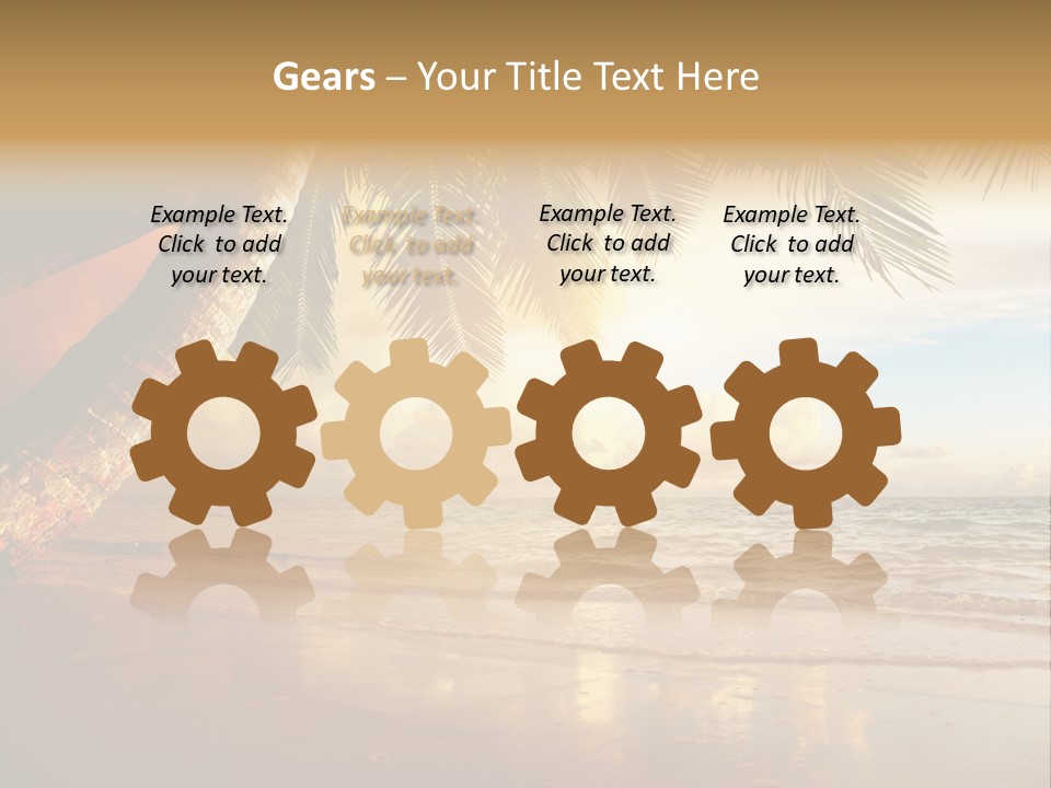 Blue Dawn Tree PowerPoint Template