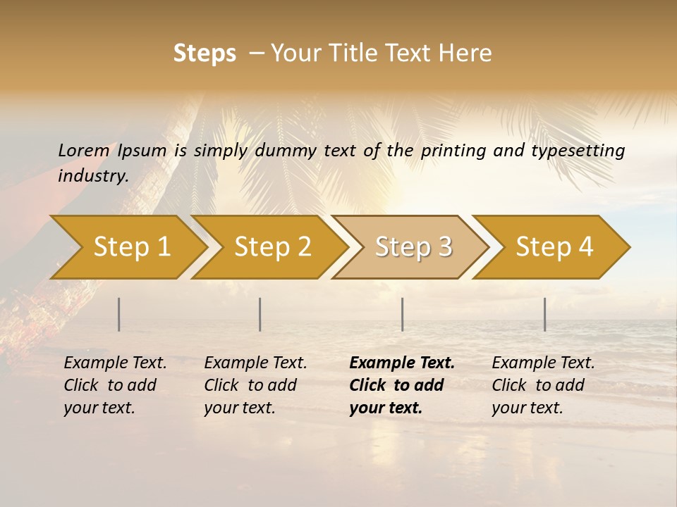 Blue Dawn Tree PowerPoint Template