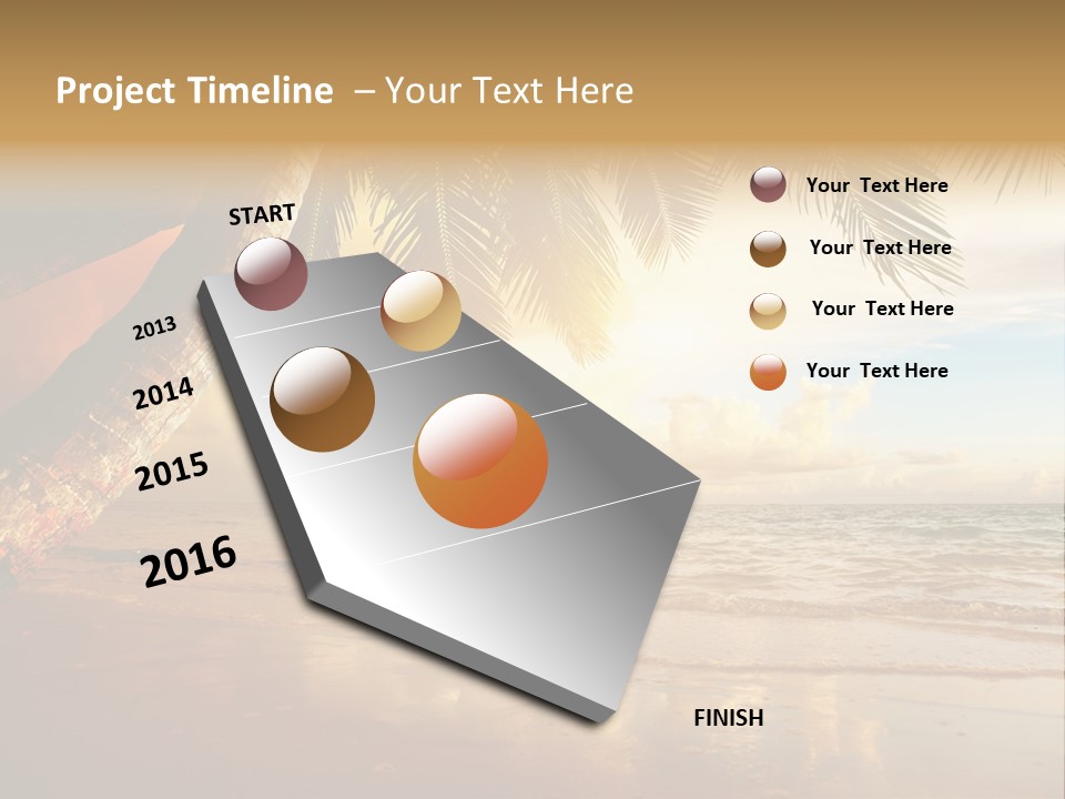 Blue Dawn Tree PowerPoint Template