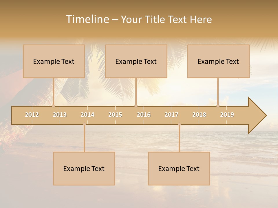 Blue Dawn Tree PowerPoint Template
