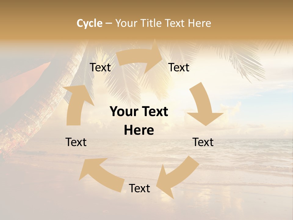 Blue Dawn Tree PowerPoint Template