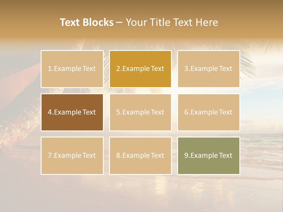 Blue Dawn Tree PowerPoint Template