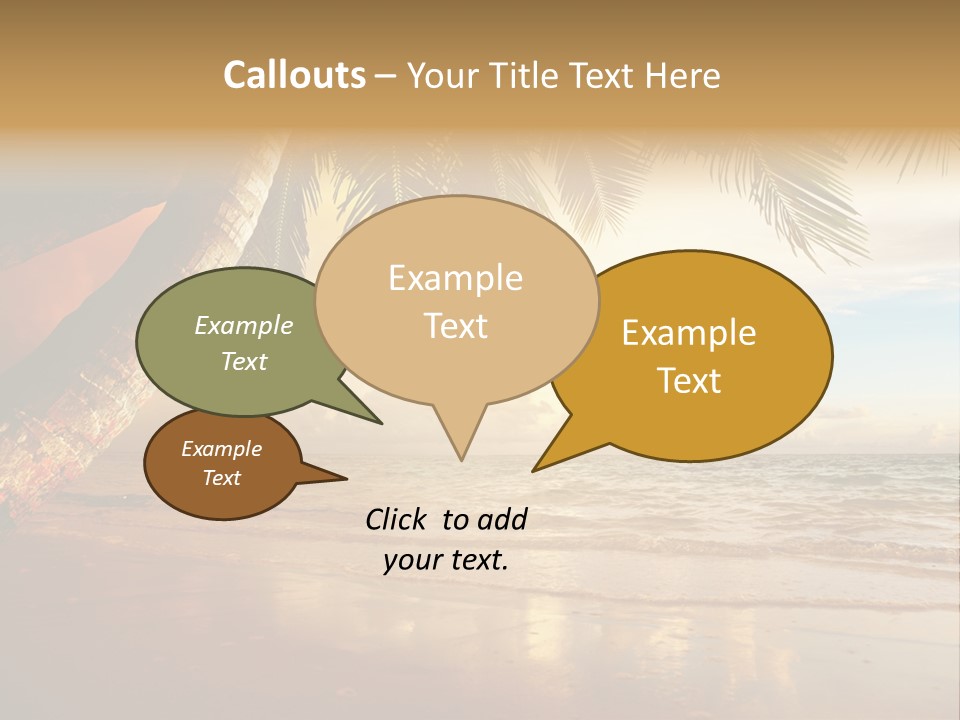 Blue Dawn Tree PowerPoint Template