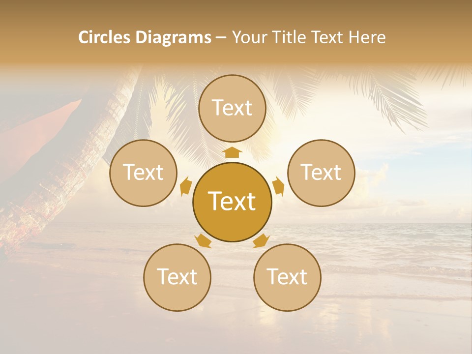 Blue Dawn Tree PowerPoint Template