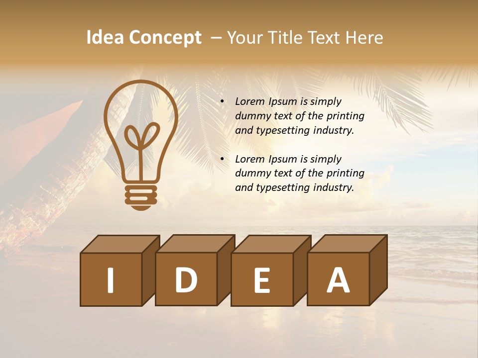 Blue Dawn Tree PowerPoint Template