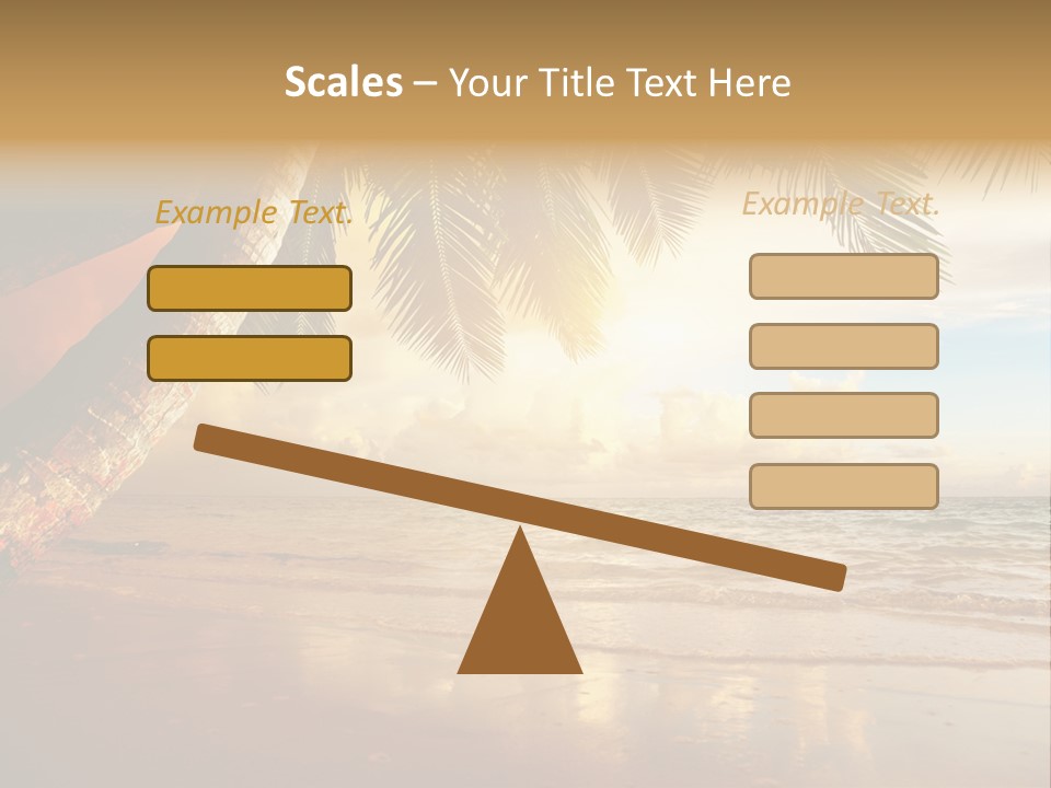 Blue Dawn Tree PowerPoint Template