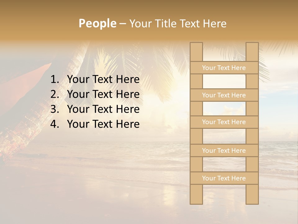 Blue Dawn Tree PowerPoint Template