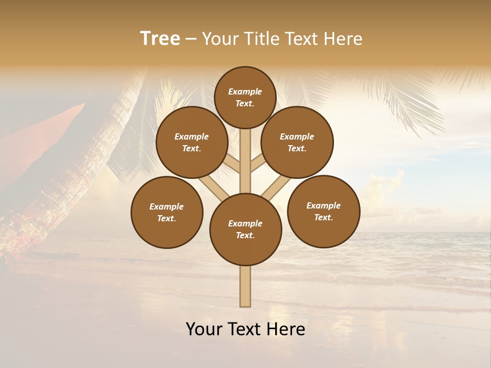 Blue Dawn Tree PowerPoint Template