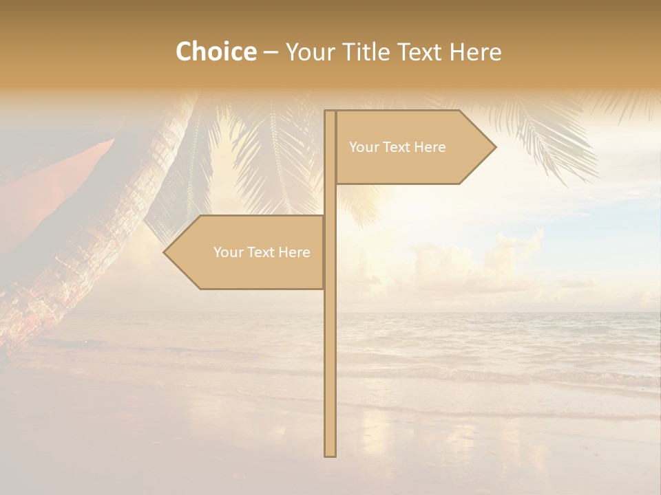 Blue Dawn Tree PowerPoint Template