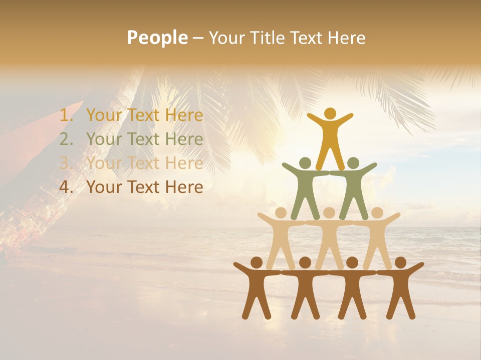 Blue Dawn Tree PowerPoint Template