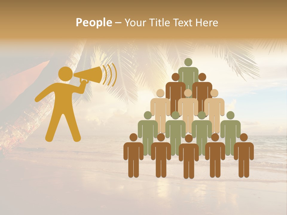 Blue Dawn Tree PowerPoint Template