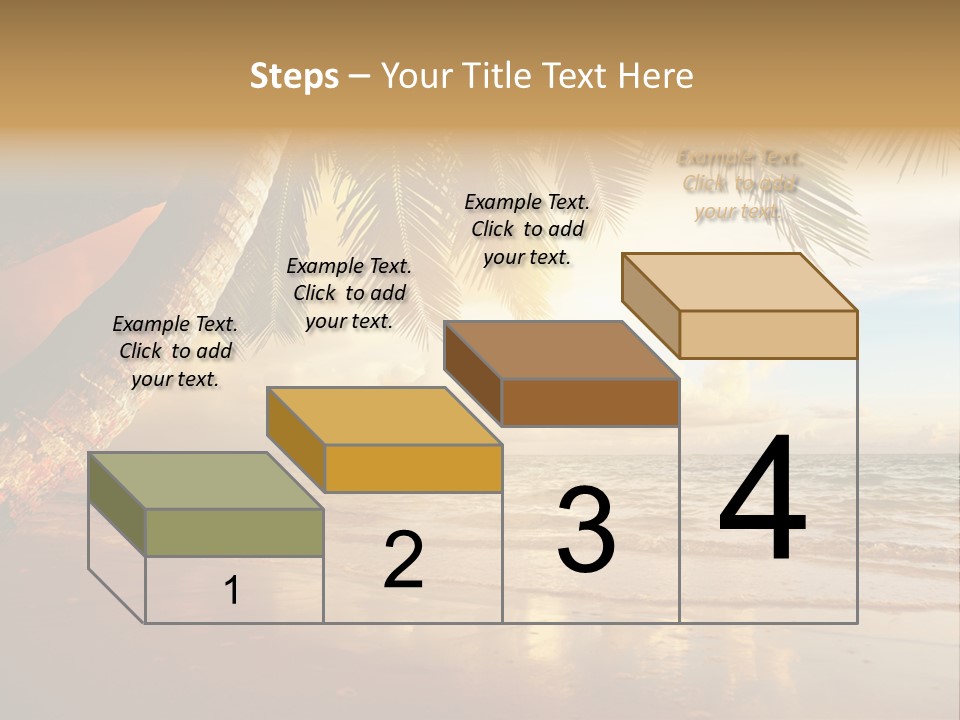 Blue Dawn Tree PowerPoint Template
