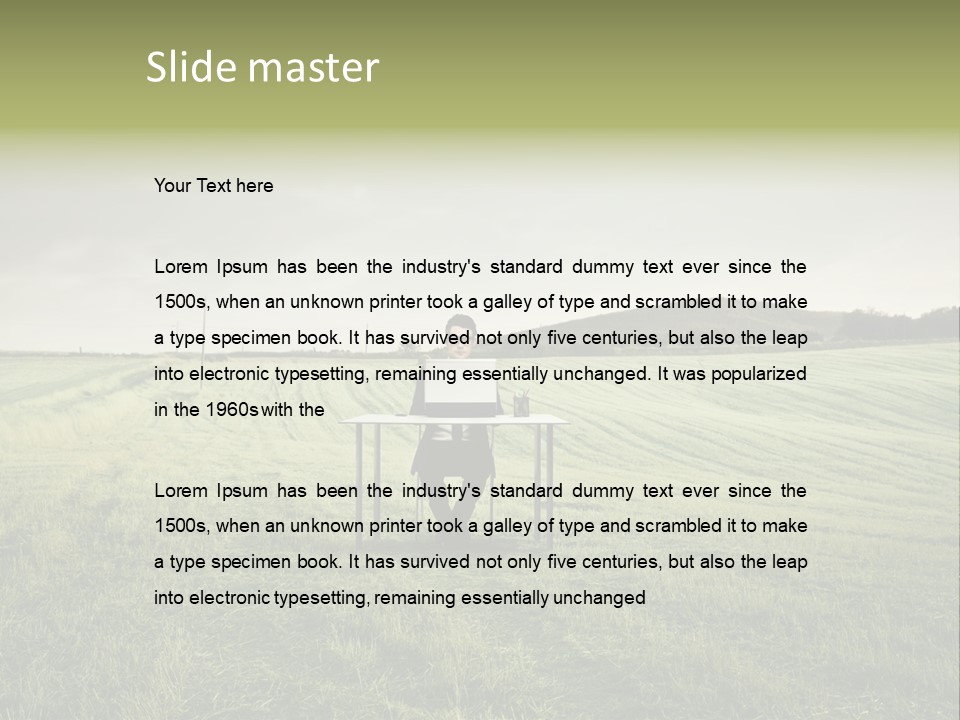 Caucasian Voyage Technology PowerPoint Template