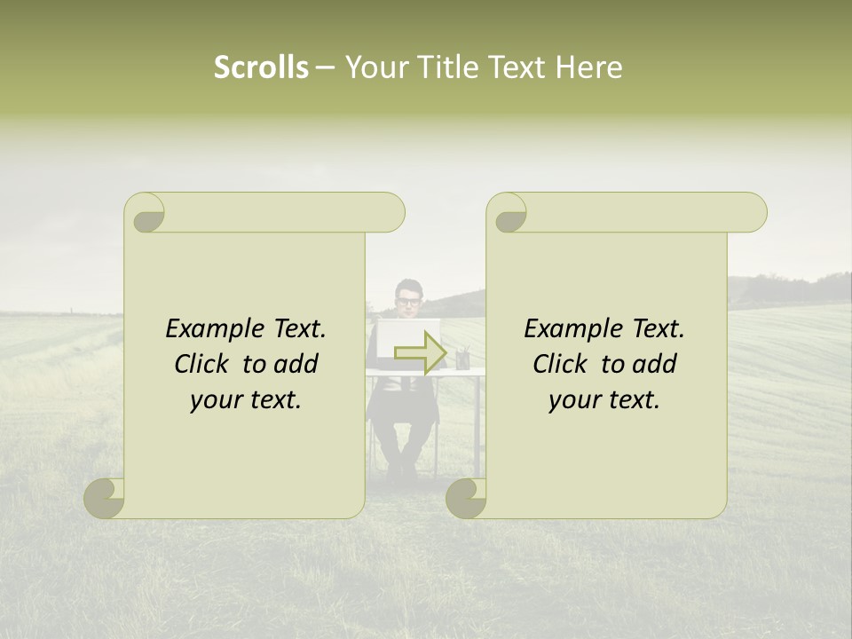 Caucasian Voyage Technology PowerPoint Template