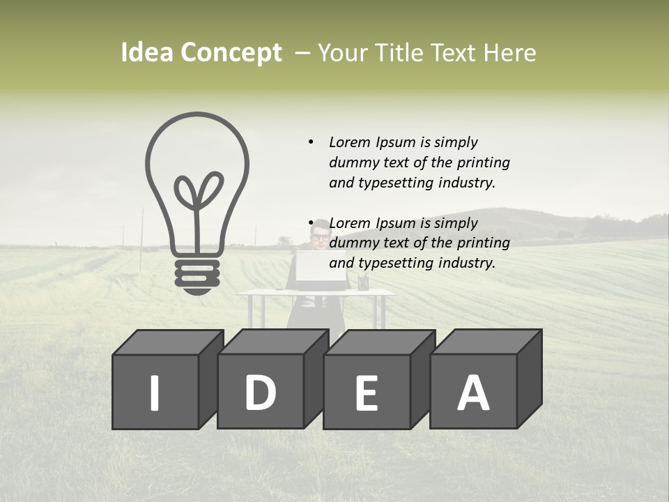 Caucasian Voyage Technology PowerPoint Template