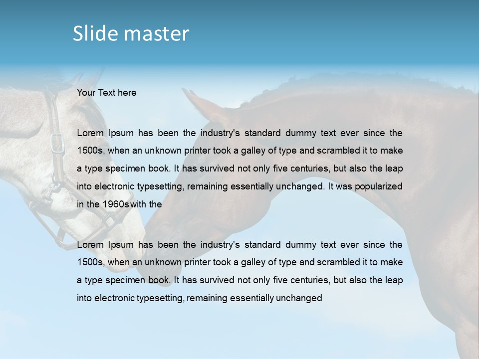 Friendship Blue Power PowerPoint Template