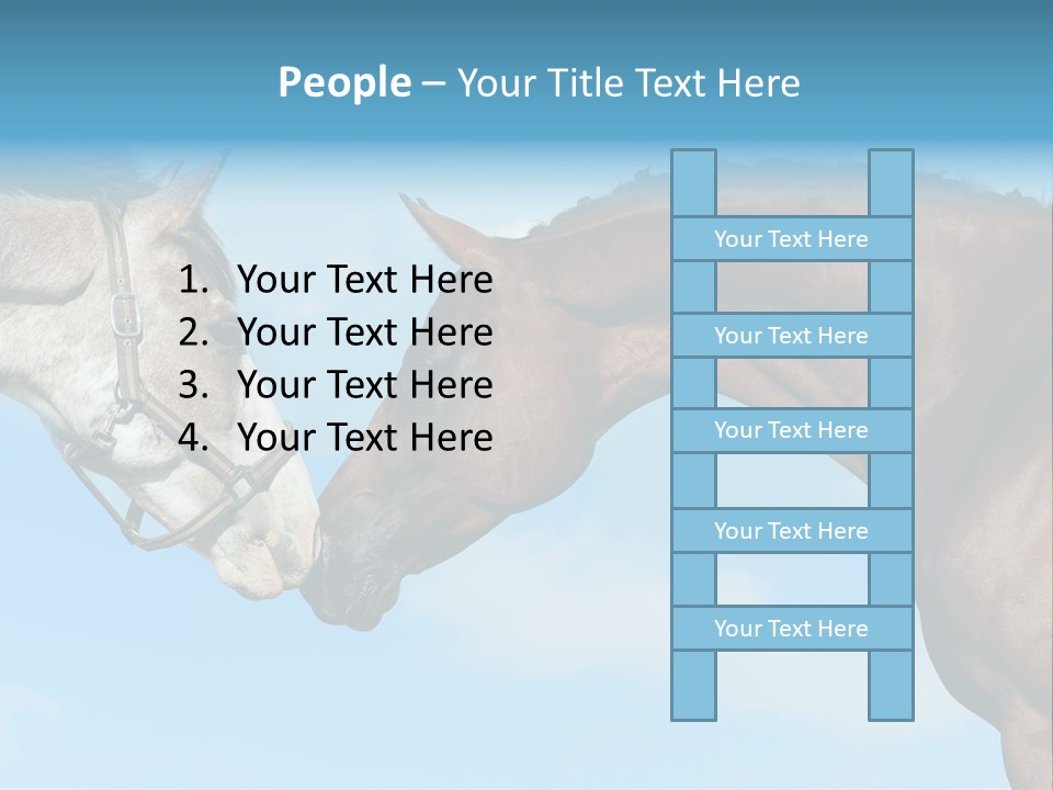 Friendship Blue Power PowerPoint Template