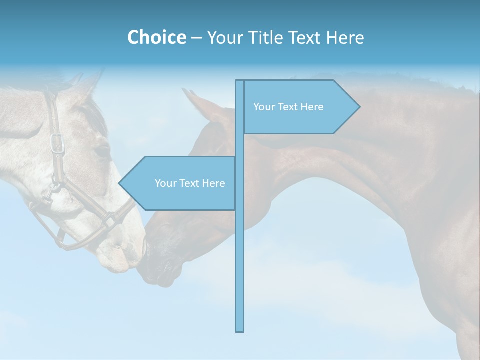 Friendship Blue Power PowerPoint Template