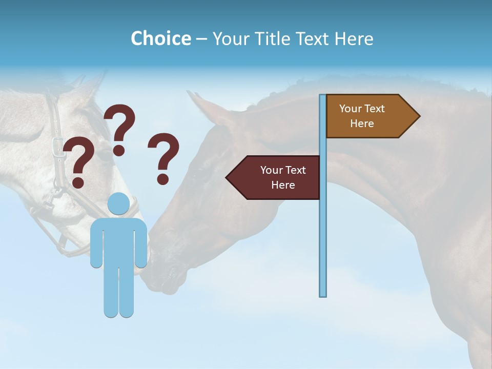 Friendship Blue Power PowerPoint Template