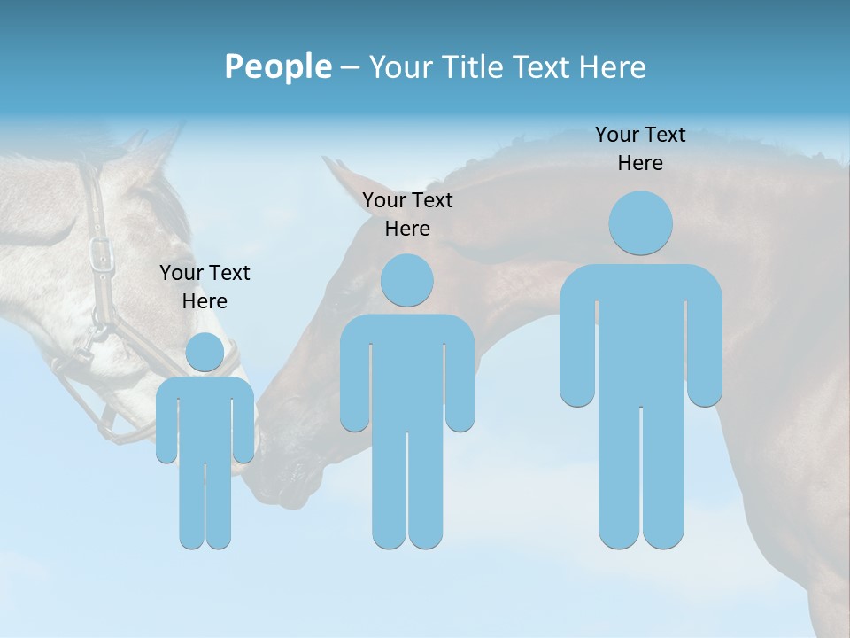 Friendship Blue Power PowerPoint Template