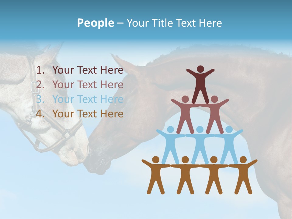 Friendship Blue Power PowerPoint Template