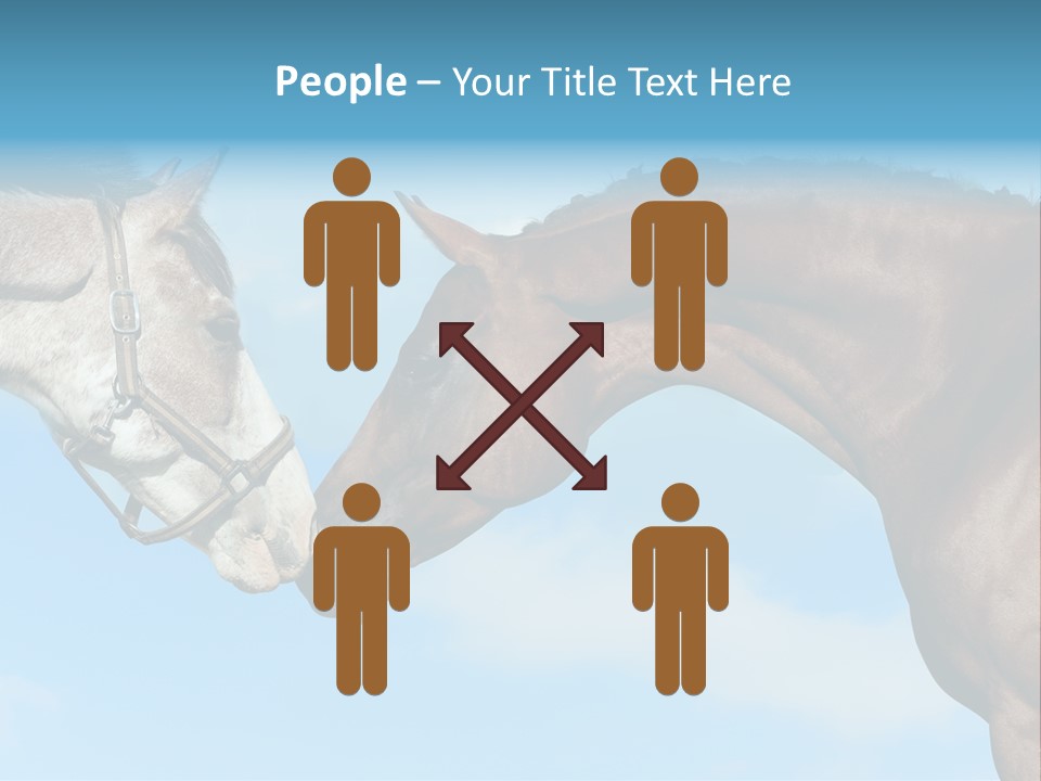 Friendship Blue Power PowerPoint Template