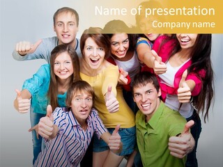 Portrait Person Friends PowerPoint Template