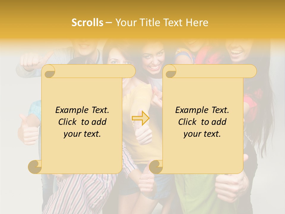 Portrait Person Friends PowerPoint Template