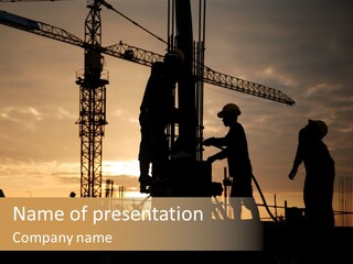 Housing Sunset Labor PowerPoint Template