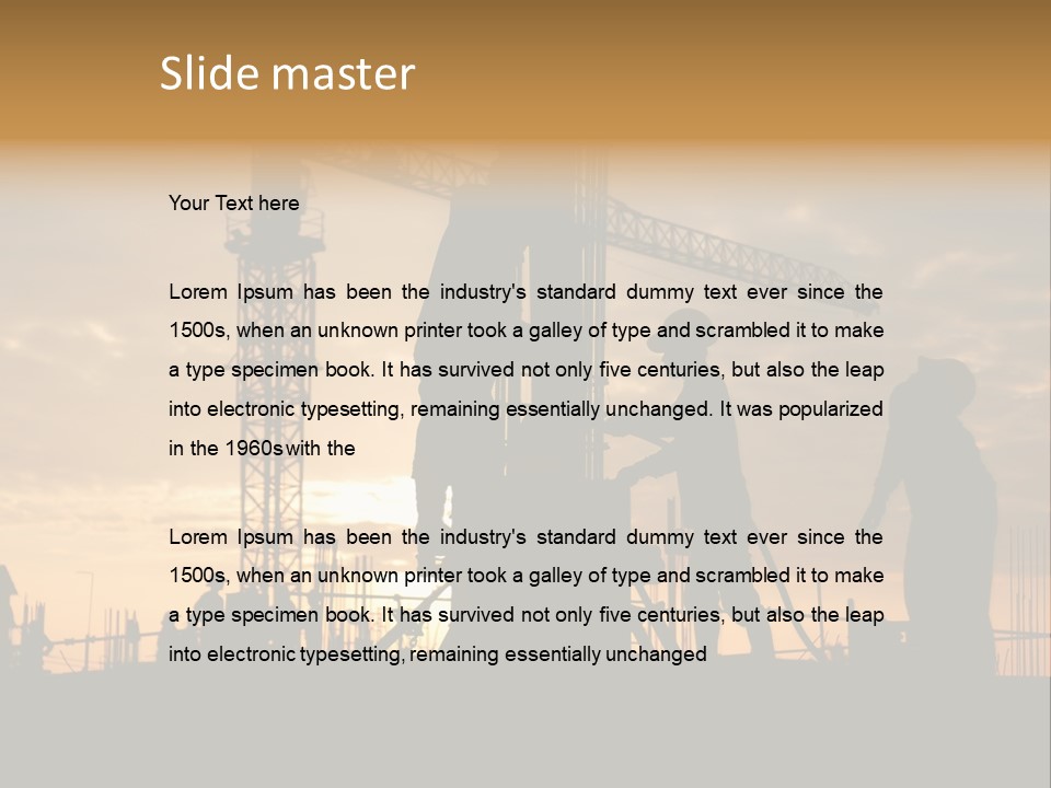 Housing Sunset Labor PowerPoint Template