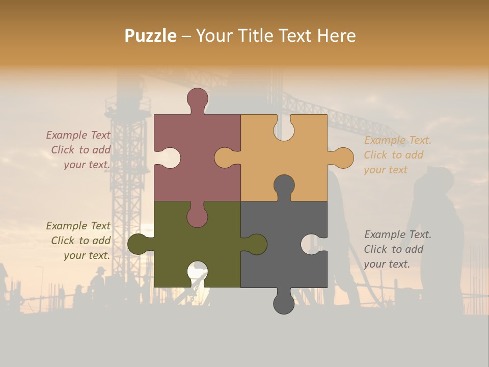 Housing Sunset Labor PowerPoint Template