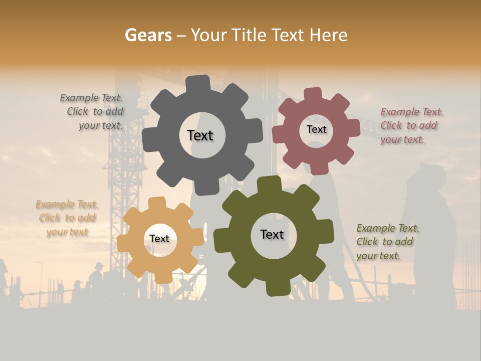 Housing Sunset Labor PowerPoint Template
