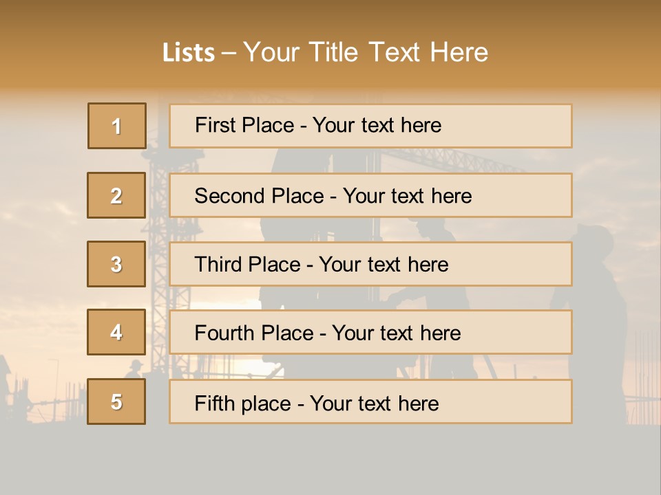 Housing Sunset Labor PowerPoint Template