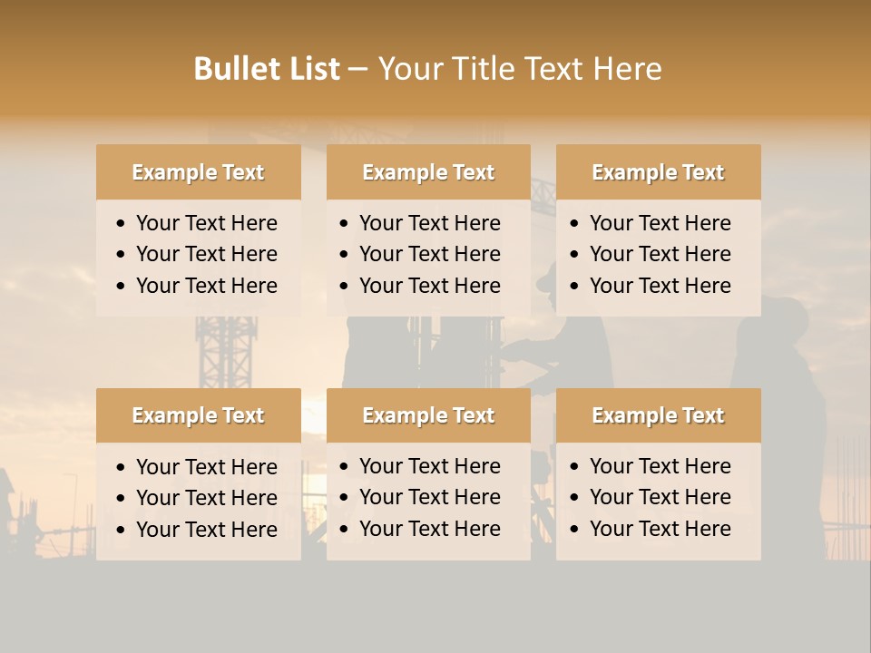 Housing Sunset Labor PowerPoint Template