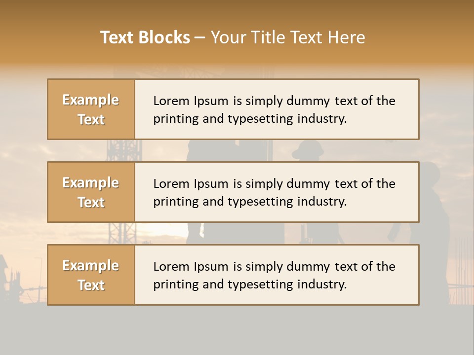 Housing Sunset Labor PowerPoint Template