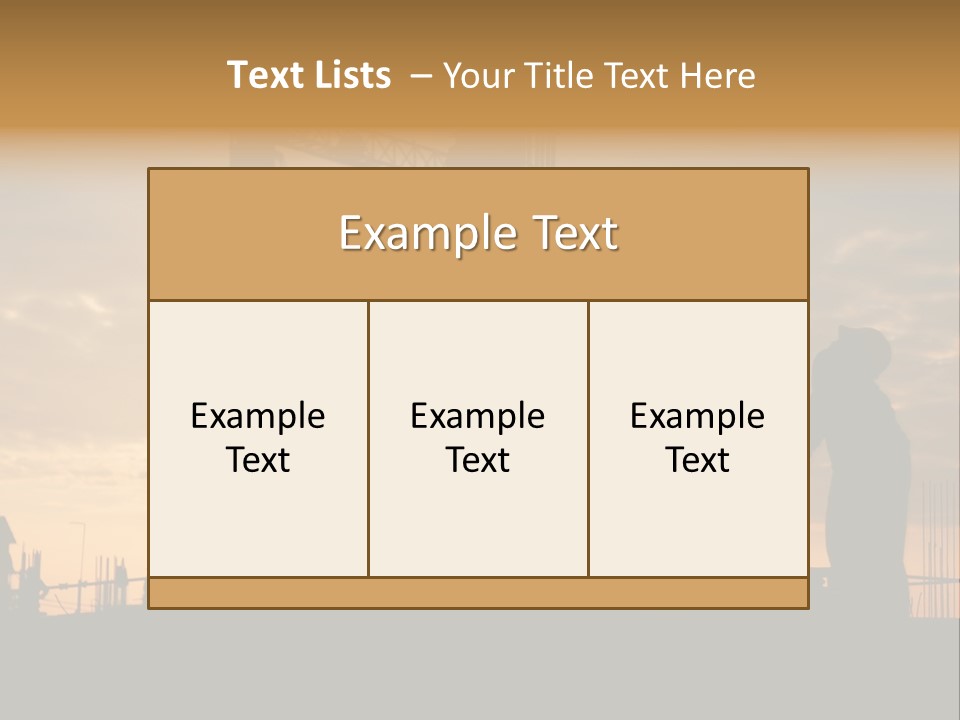 Housing Sunset Labor PowerPoint Template