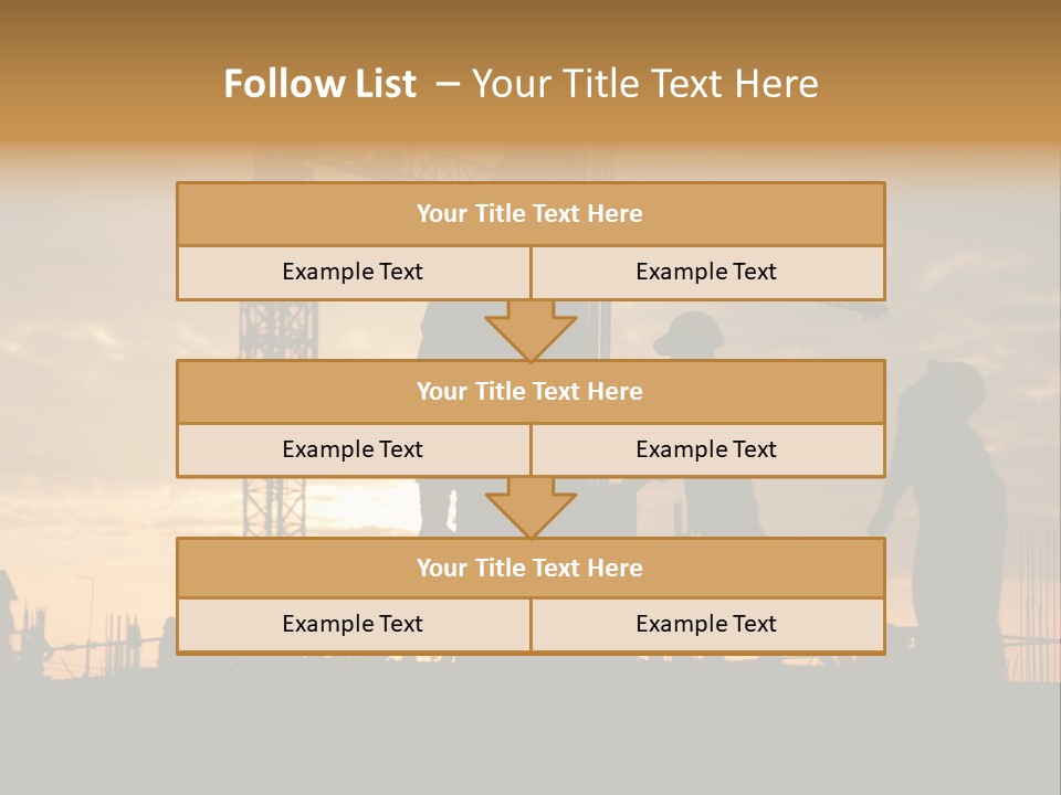 Housing Sunset Labor PowerPoint Template