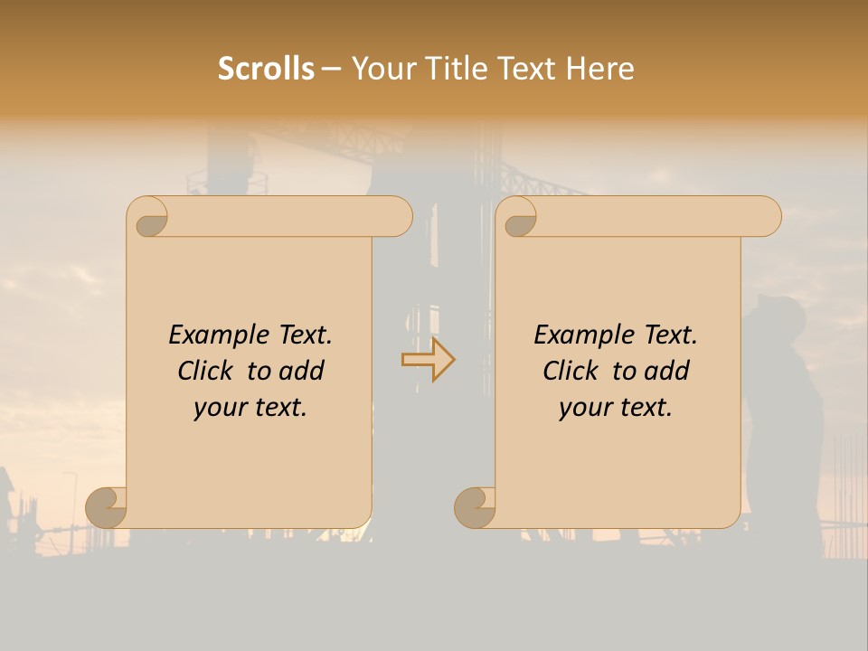 Housing Sunset Labor PowerPoint Template