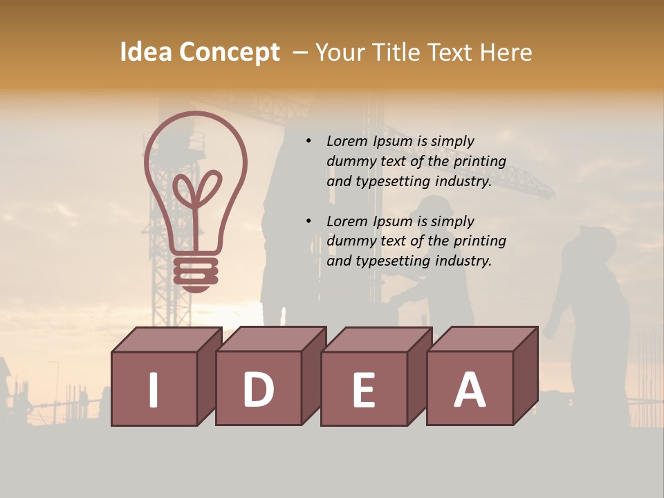 Housing Sunset Labor PowerPoint Template